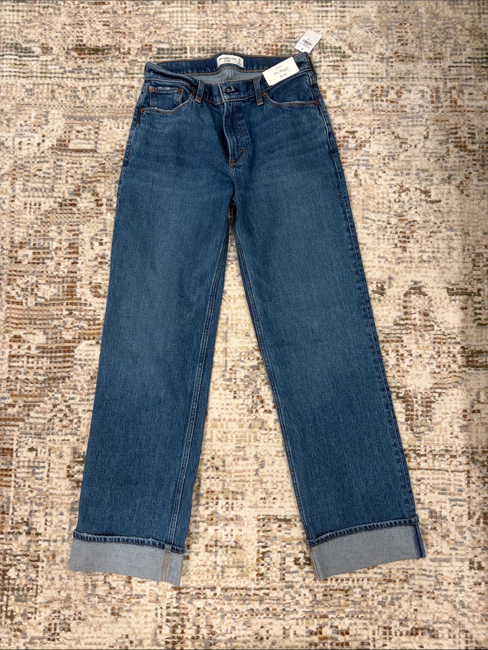 Abercrombie & Fitch Women's Boyfriend Jeans - Medium Blue Wash